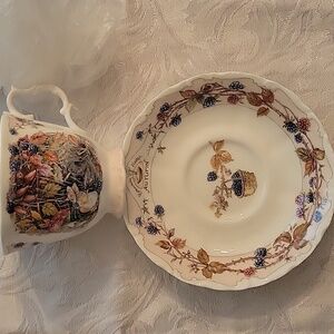 Royal Doulton Autumn Season Brambly Hedge Gift J Barklem Cup Saucer Plate